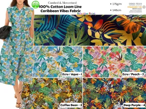 100% Cotton Loom Line  Caribbean Vibes Fabric - 071