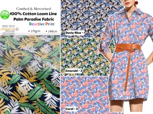 100% Cotton Loom Line Palm Paradise Fabric - 131