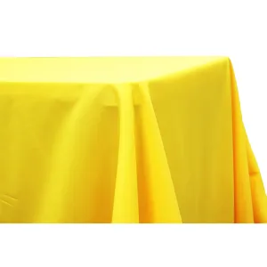 90"x132" Rectangular Oblong Polyester Tablecloth - Yellow