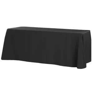 90"x156" Rectangular Oblong Polyester Tablecloth - Black