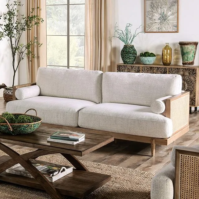 ALESUND Sofa, Beige/Light Oak