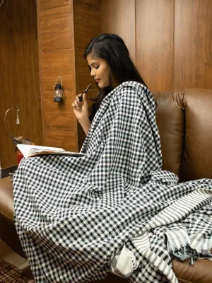 All Season Hand Woven Khadi Khes, Blankets, Throw