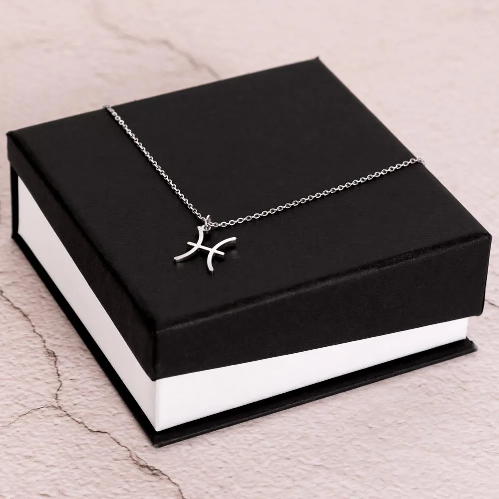 Astrology Gift for Women: PISCES Zodiac Sign Pendant - Perfect Horoscope Jewelry