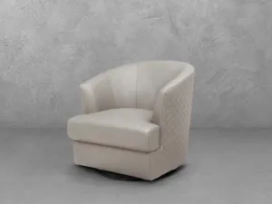 Belfield 100% Top Grain Leather Swivel Chair