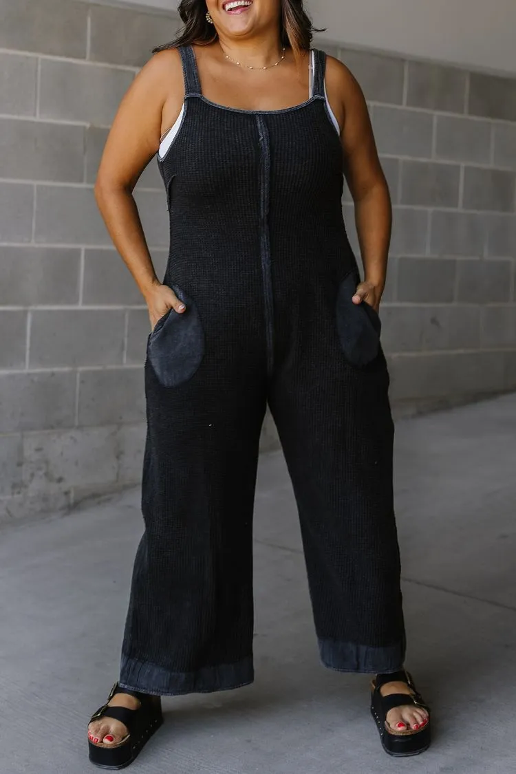 Elara Jumpsuit - Charcoal