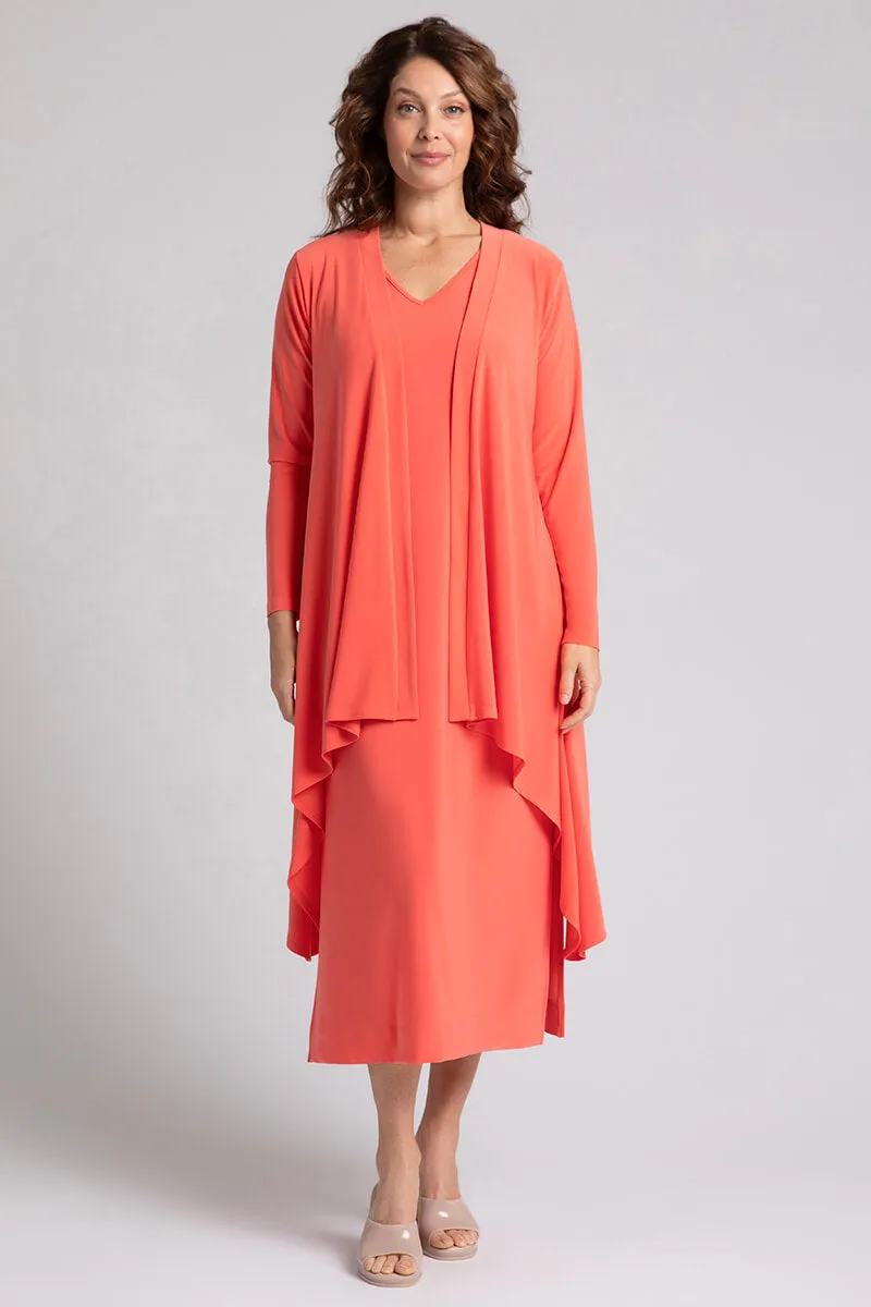 Flutter Duster Cardigan | Coral