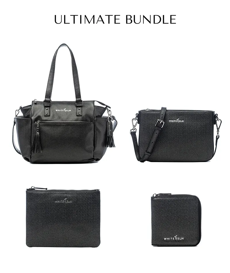 Gemini Mini Convertible Backpack - Black Sparkle