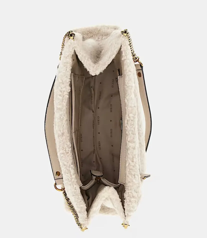 GUESS Maranta Shopper Faux Fur Stone