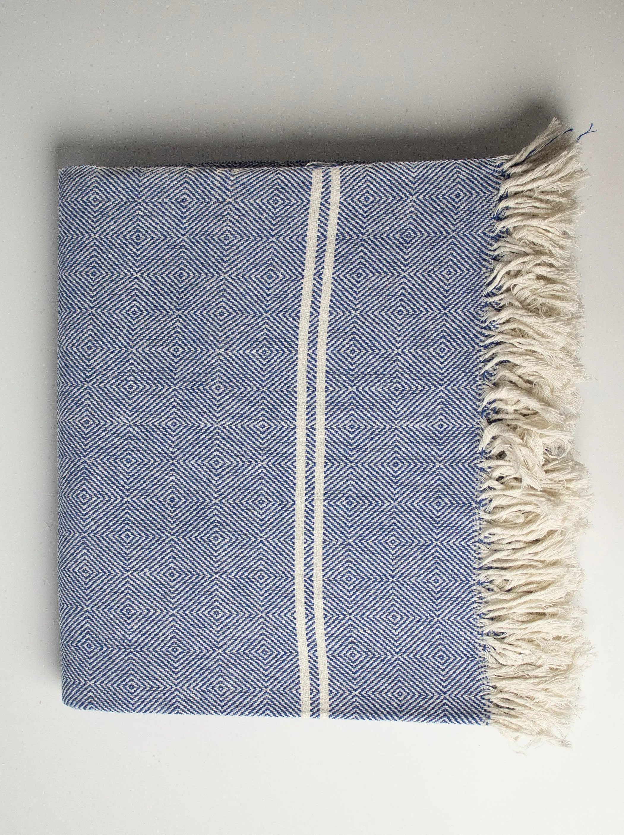 HAND WOVEN KHADI KHES, BLANKETS, THROW IN LIGHT BLUE COLOR- ALL WEATHER