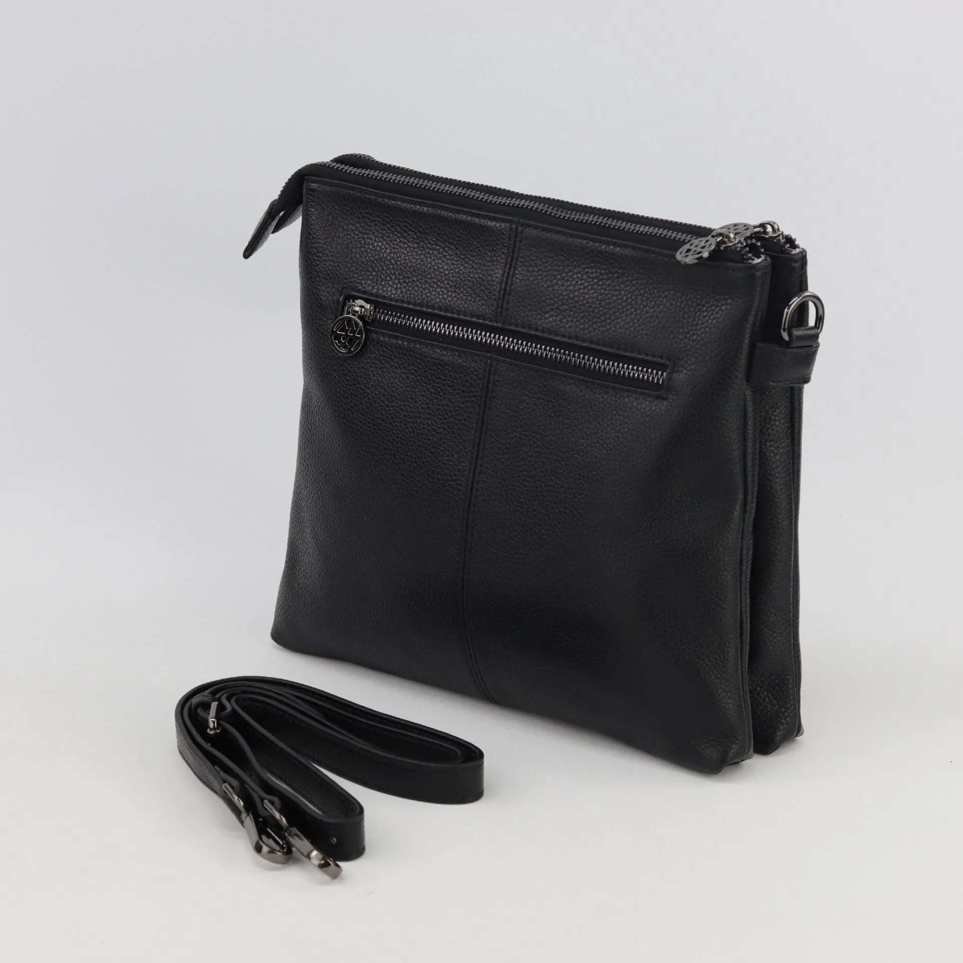 Jacqui leather or suede crossbody