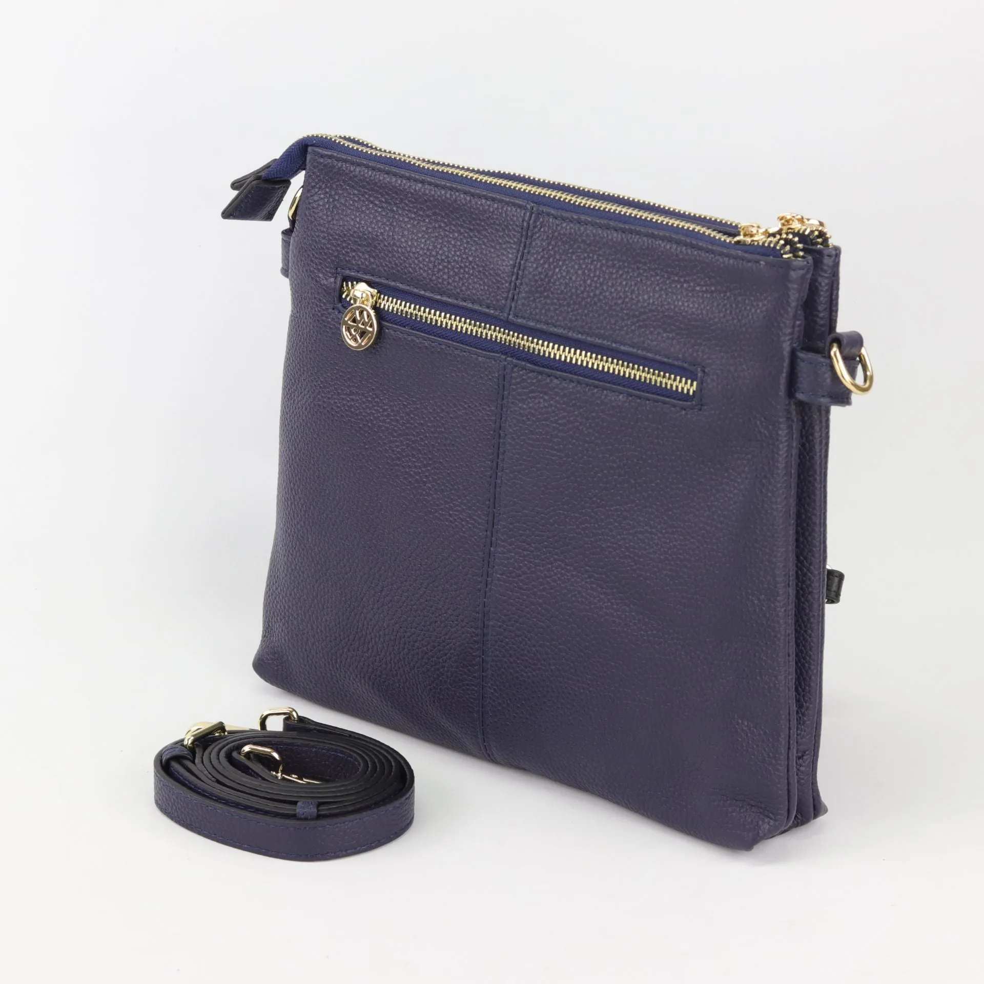 Jacqui leather or suede crossbody