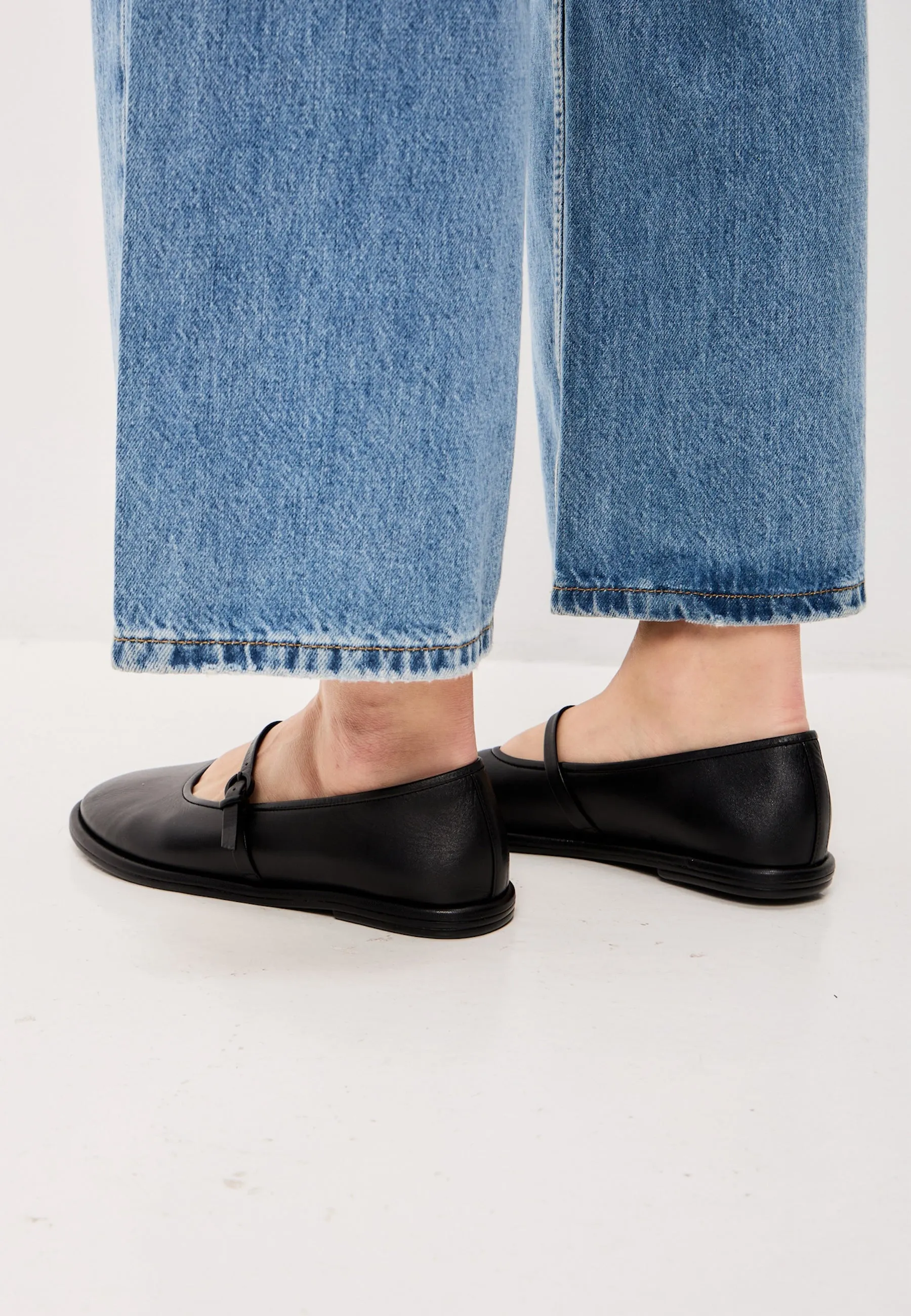 Leather Ballerinas Alba - Black