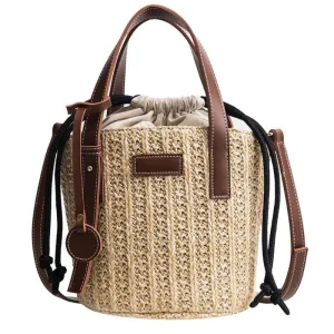 Mini Vintage Woven Straw Handbag