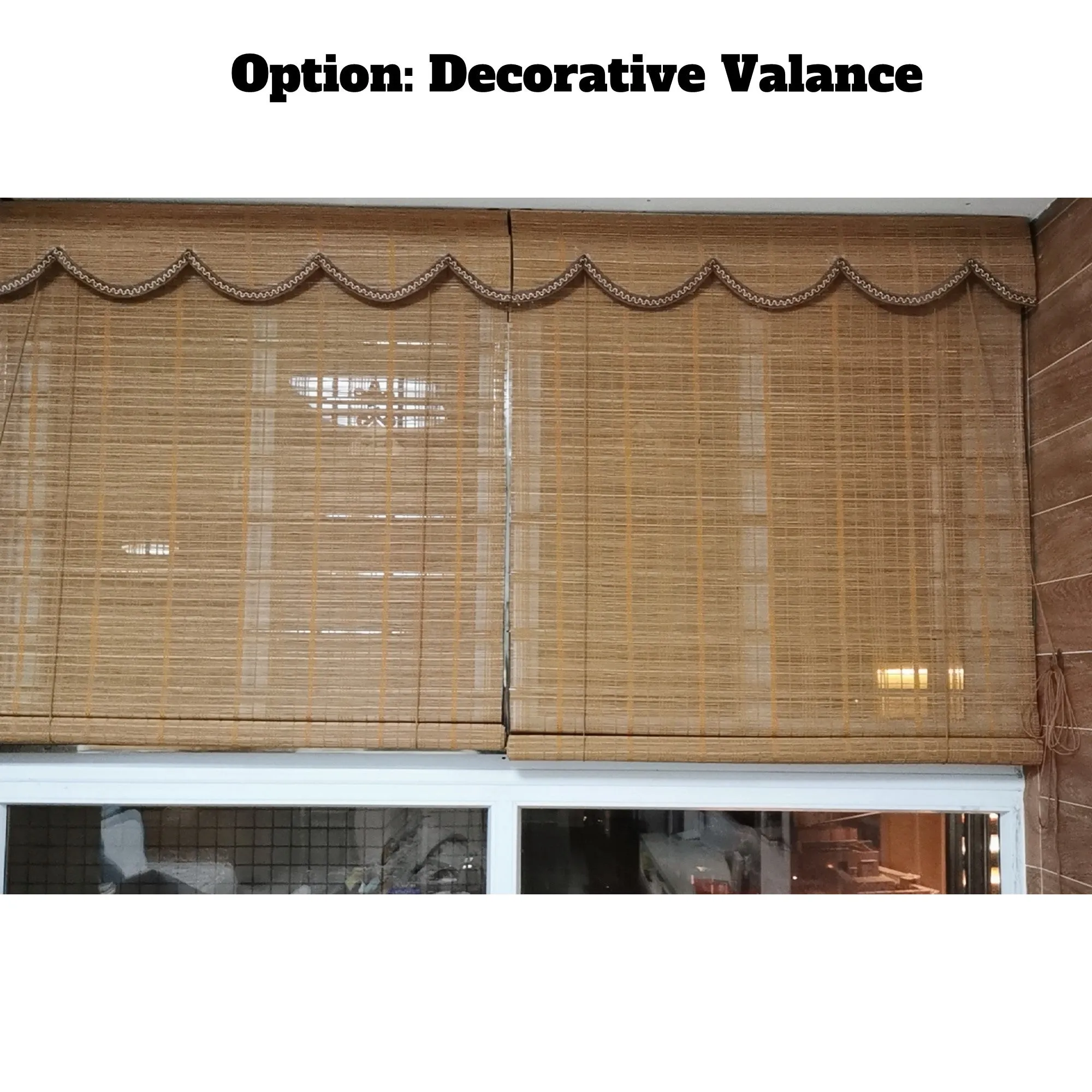 Natural Bamboo Zen Vibes Window Roller Shade Blinds