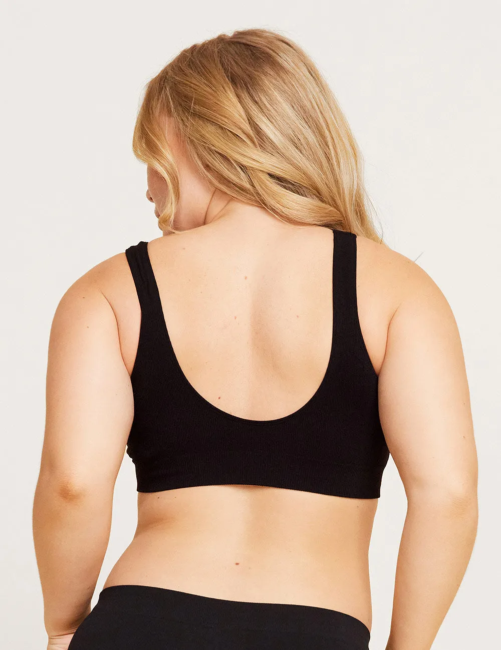 Padded Shaper Crop Bra - Black