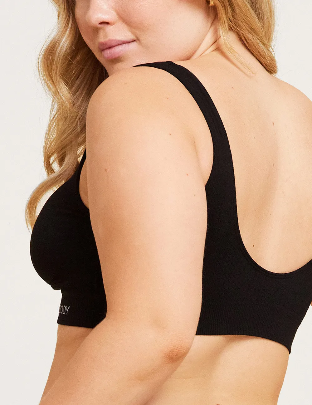 Padded Shaper Crop Bra - Black