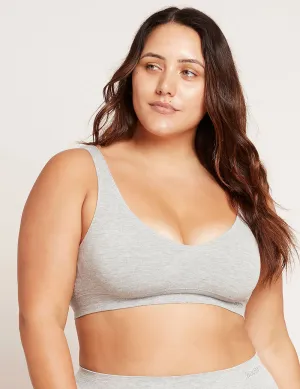 Padded Shaper Crop Bra - Light Grey Marl