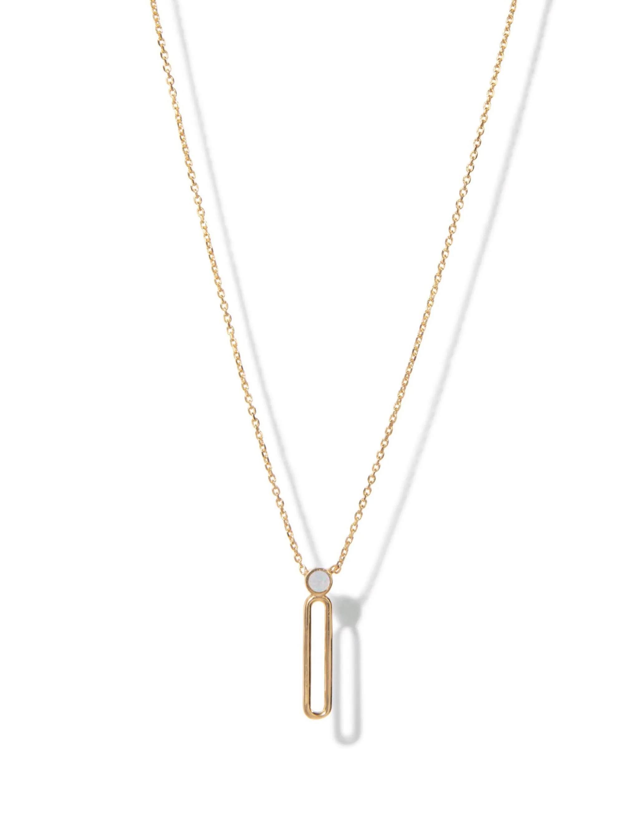 Pitch Necklace Opal<br> Gold Vermeil