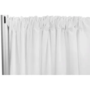 Poly Premier Fire Retardant (FR) 10ft H x 60" W drape/backdrop - White