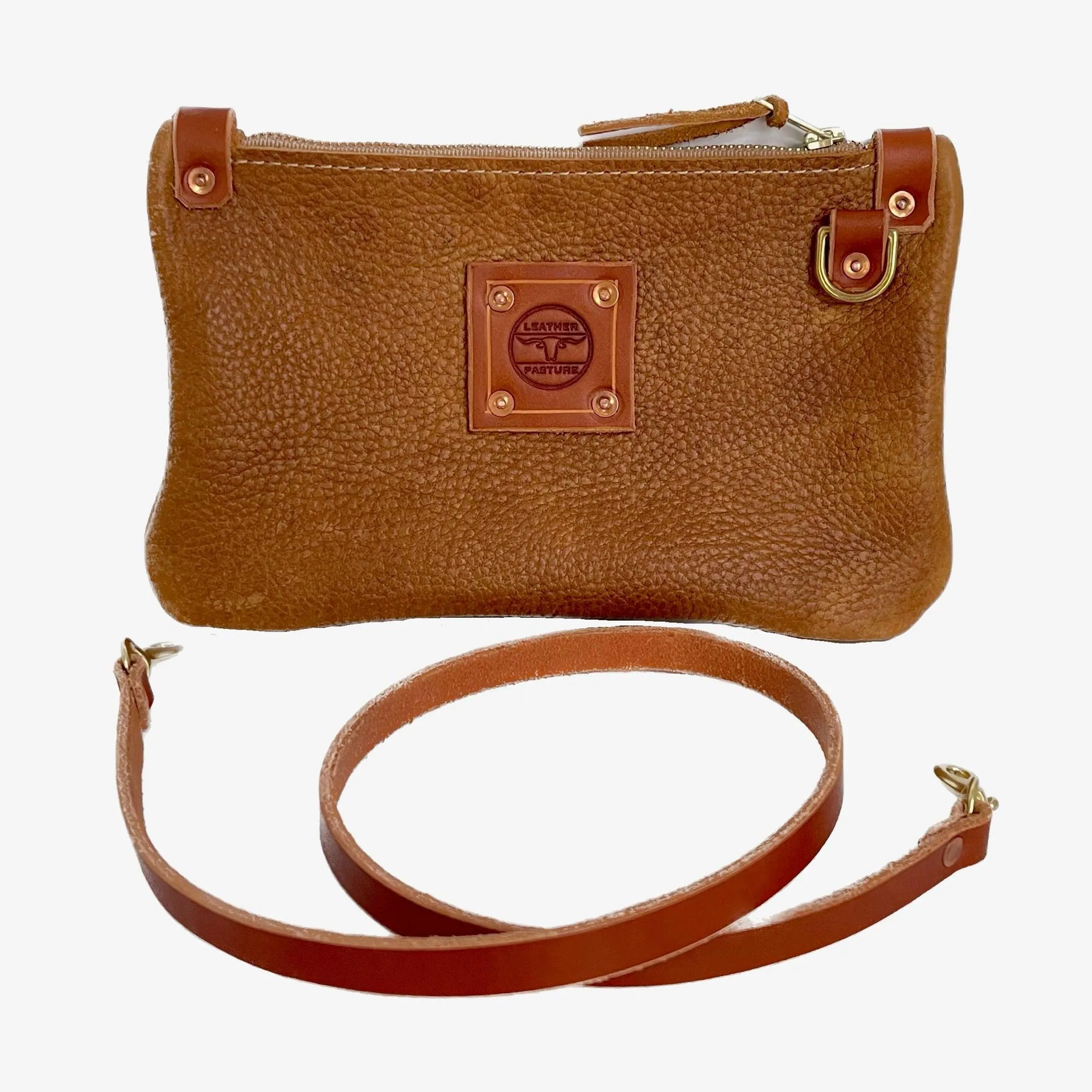 RTS- Micro Messenger Bag in Almond