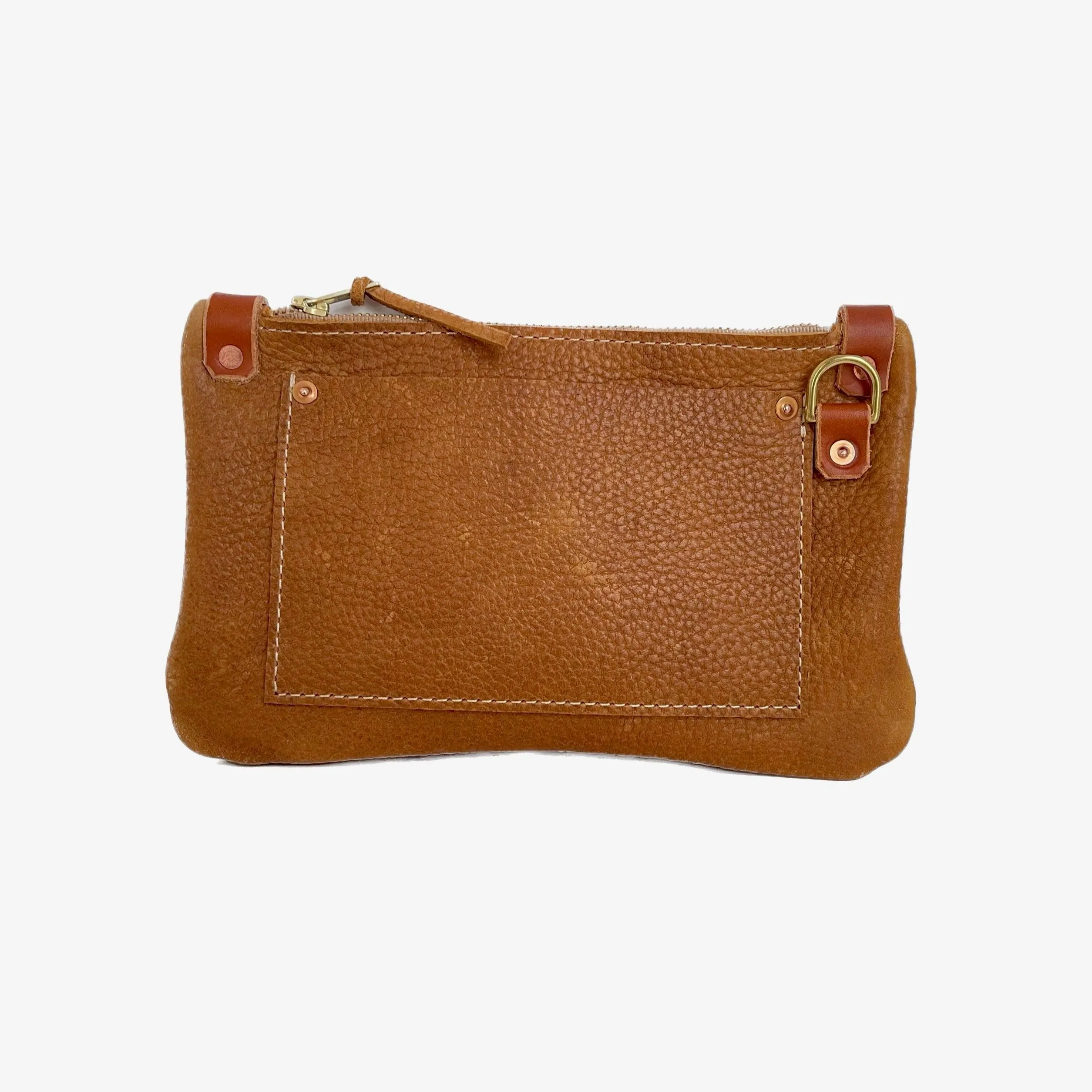 RTS- Micro Messenger Bag in Almond