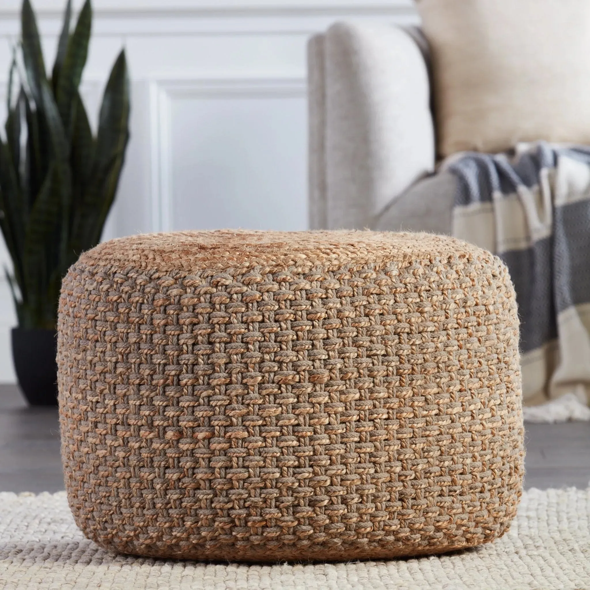 Saba SAA20 Grey/Beige Pouf