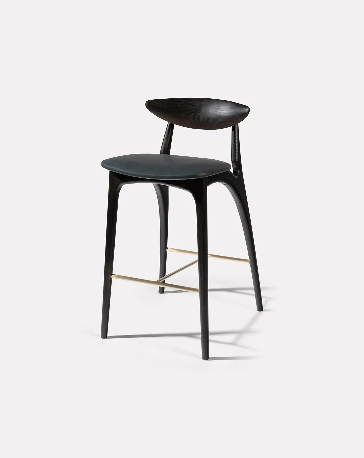 Shanowen Black Oak Heavenly Grey High Stool