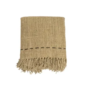 Soraya Cotton Throw Lines | Sand | 235x130cm