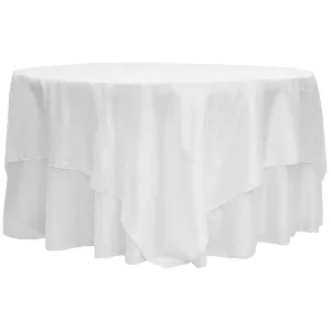 Taffeta Table Overlay Topper 90"x90" Square - White