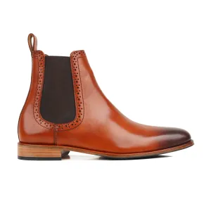 Torrye - Men's Burnished Tan Calf Leather Chelsea Boot