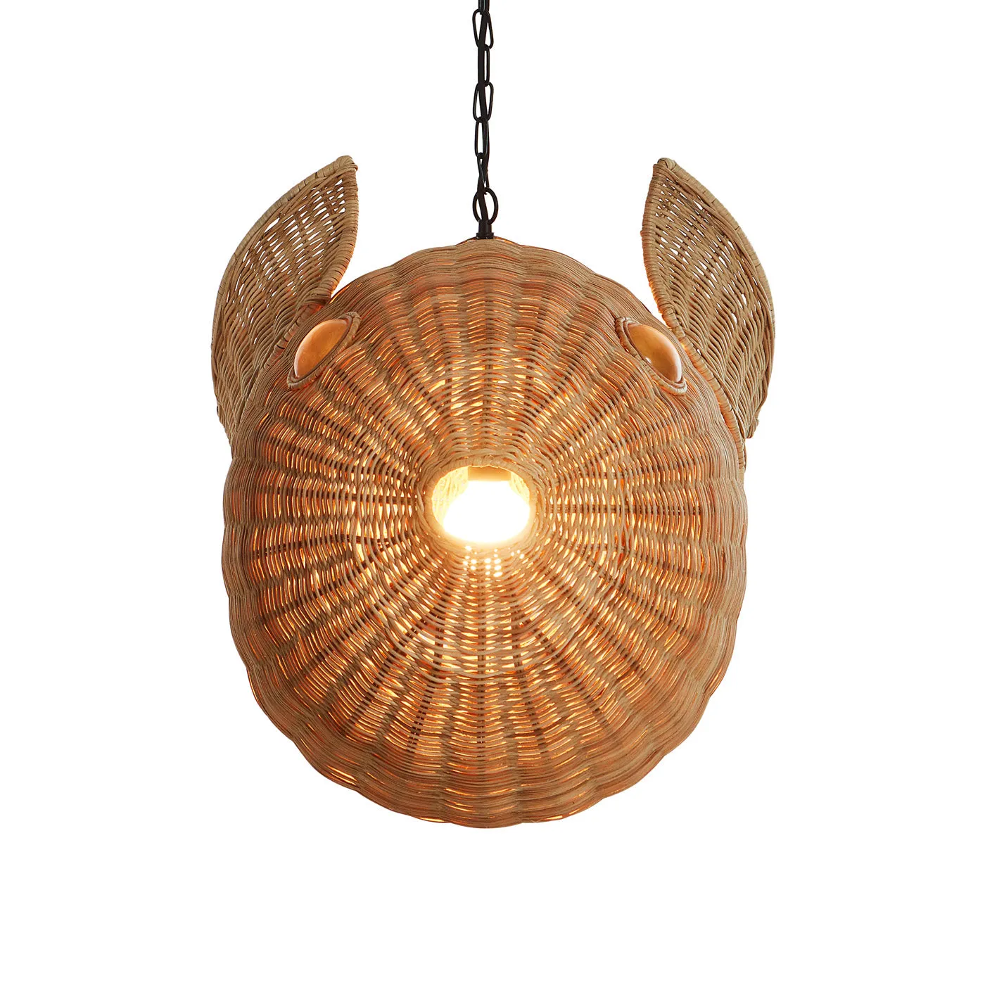 Wicker Blowfish Medium Pendant