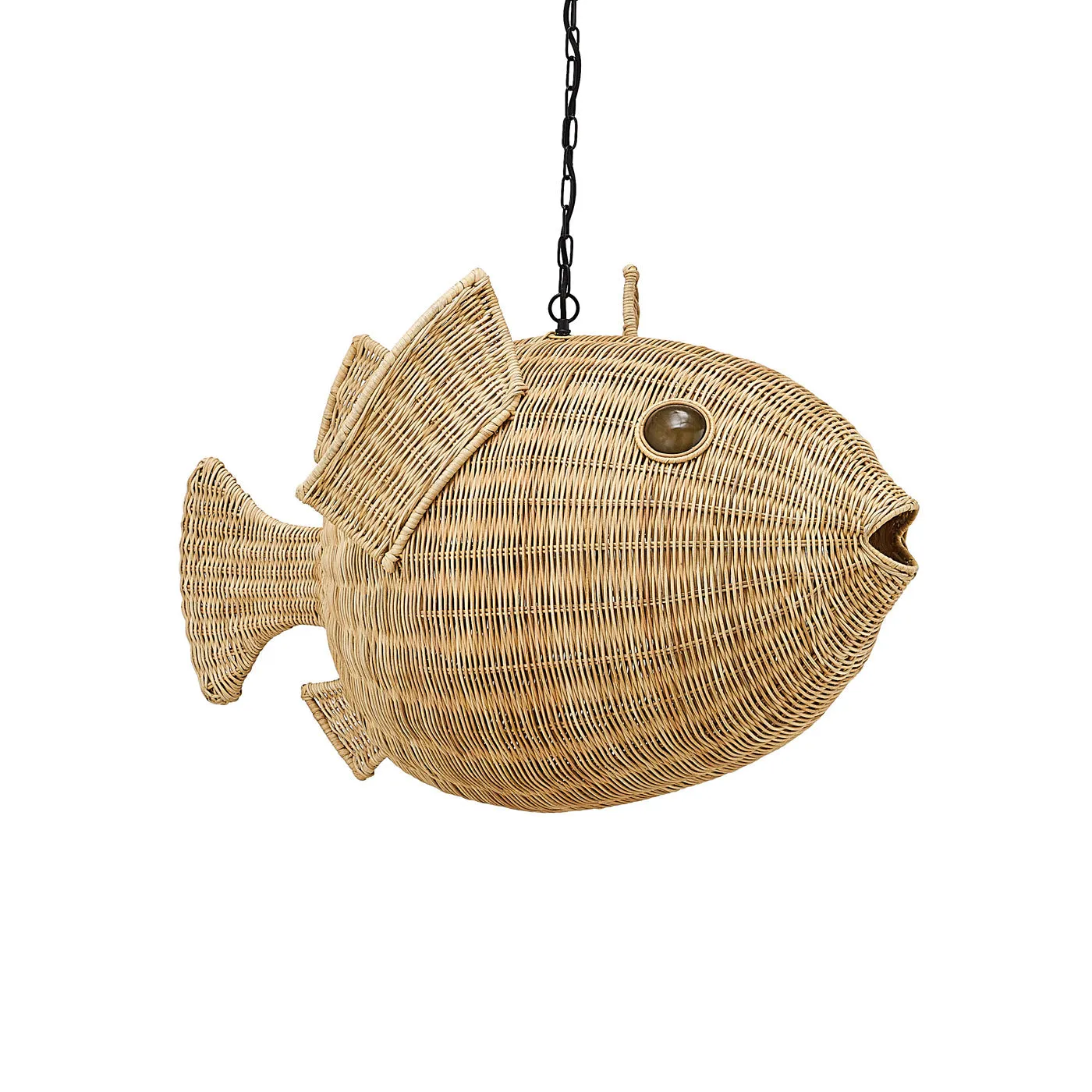 Wicker Blowfish Medium Pendant