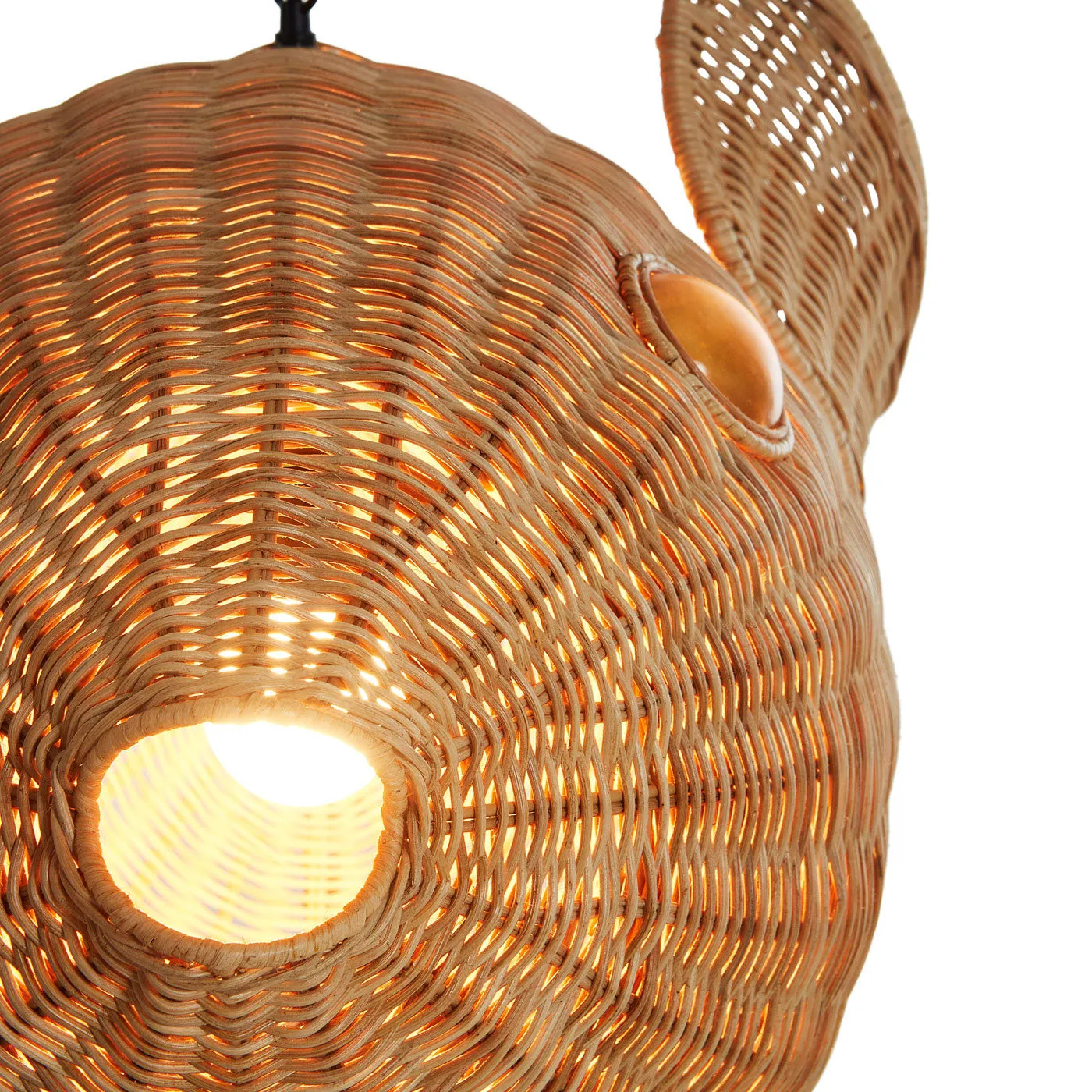 Wicker Blowfish Medium Pendant