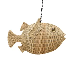 Wicker Blowfish Medium Pendant